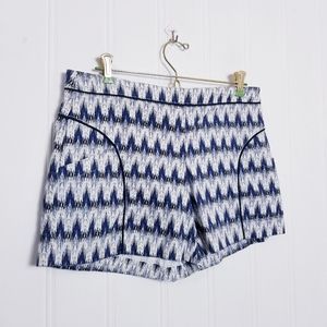 Anthropologie Shorts Womens Size 6 Cartonnier Lamir Blue White Resortwear